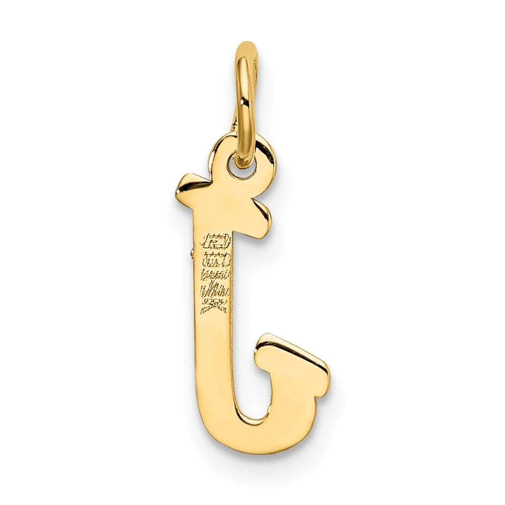 FJC Finejewelers 10 kt Yellow Gold Small Script Initial J Charm 17 x 11 mm