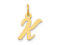 FJC Finejewelers 10 kt Yellow Gold Small Script Initial K Charm 17 x 11 mm