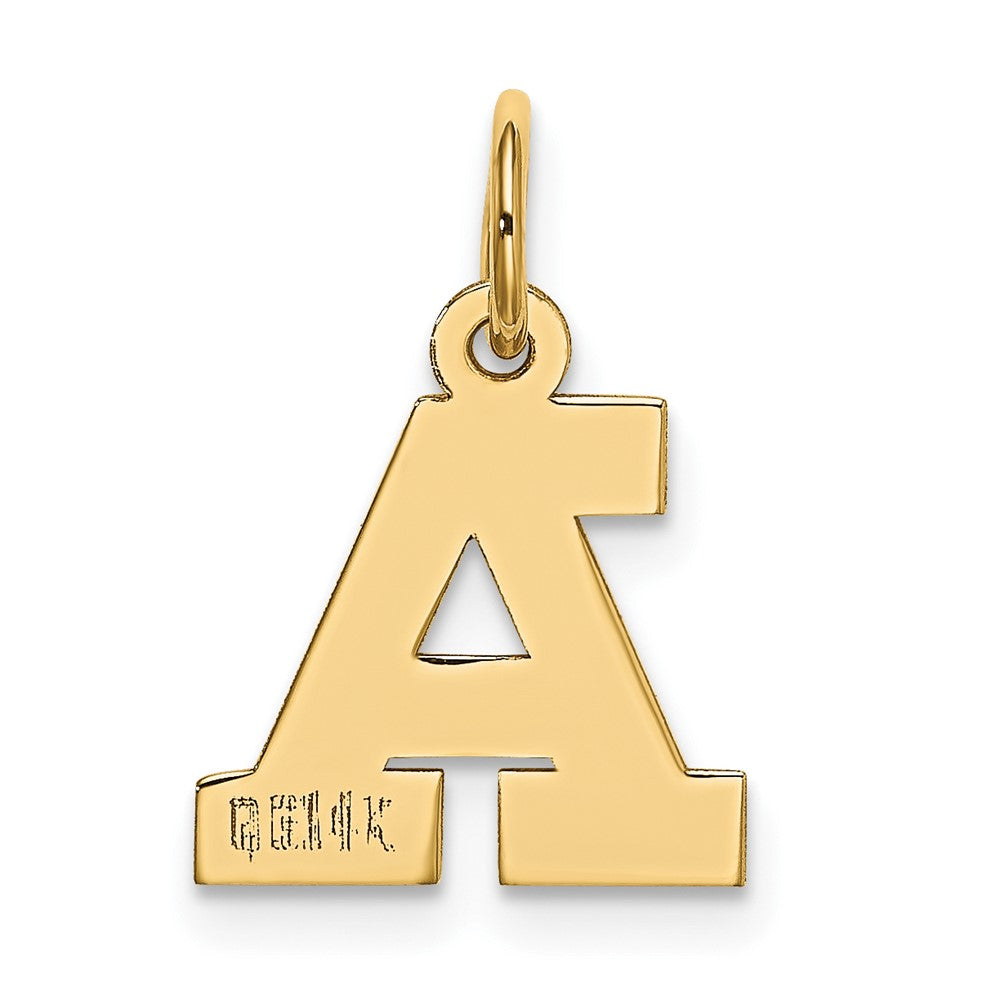 FJC Finejewelers 10 kt Yellow Gold Small Block Initial A Charm 18 x 12 mm