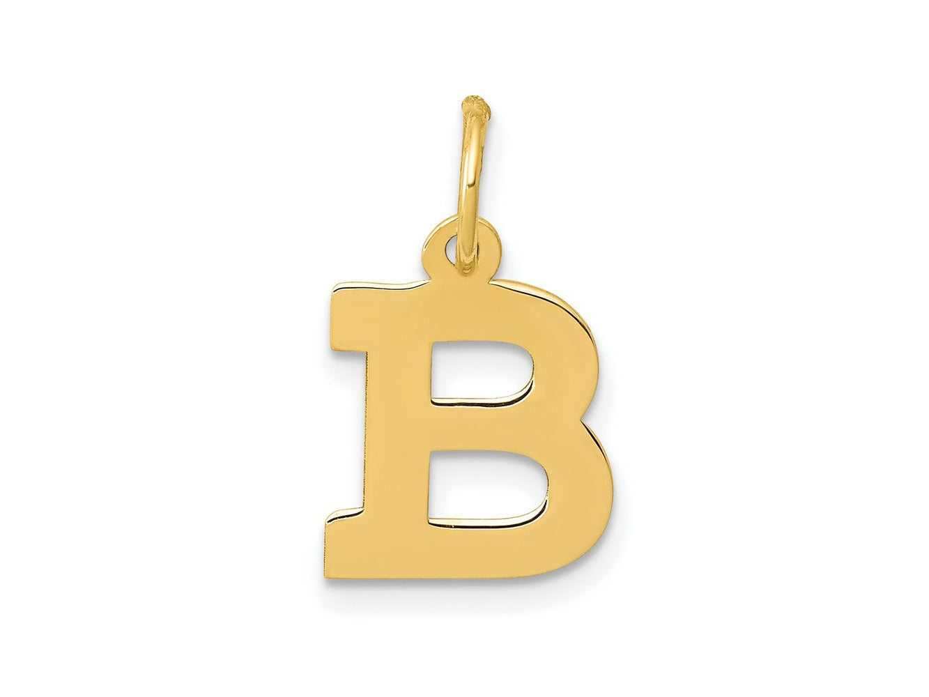 FJC Finejewelers 10 kt Yellow Gold Small Block Initial B Charm 18 x 10 mm
