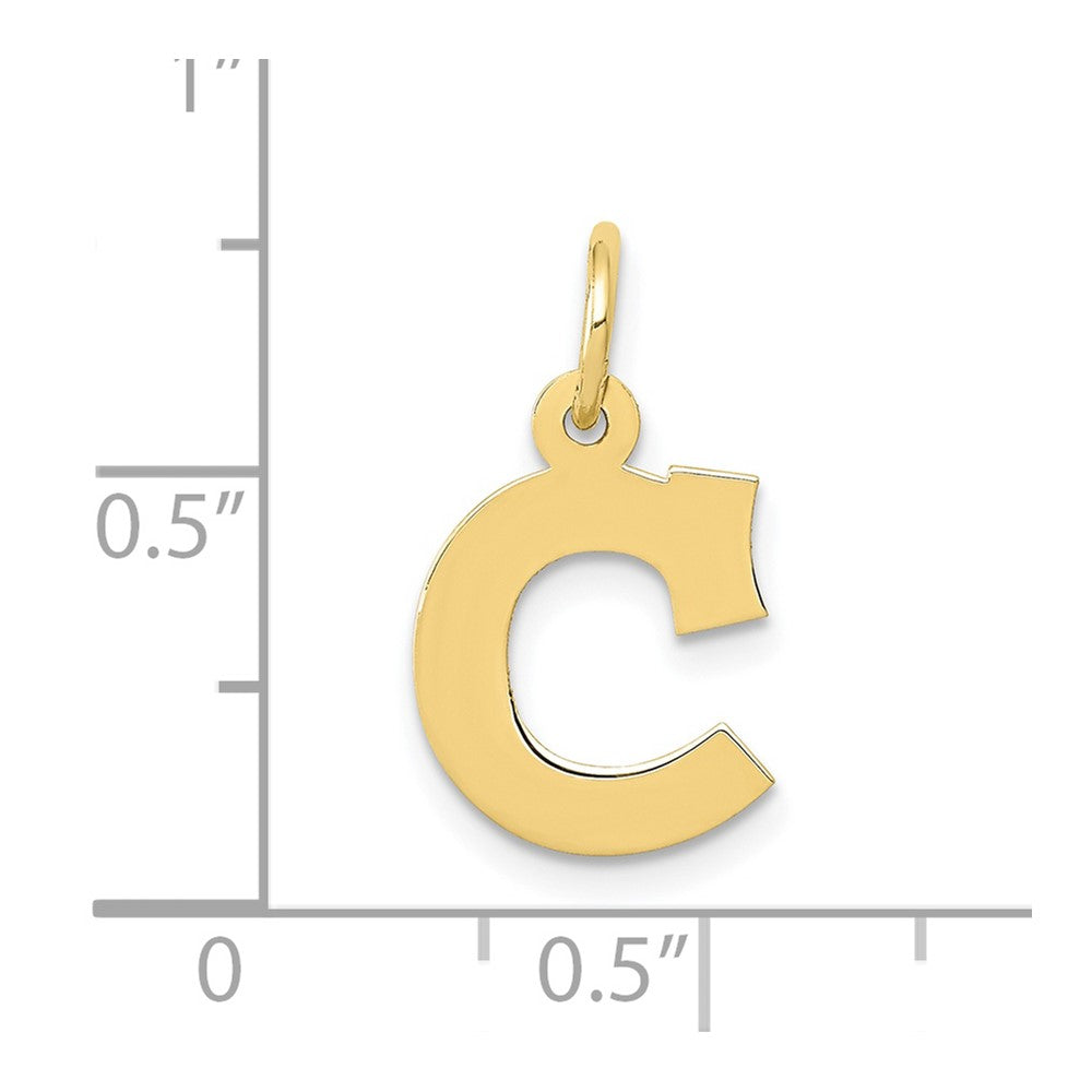 FJC Finejewelers 10 kt Yellow Gold Small Block Initial C Charm 18 x 10 mm