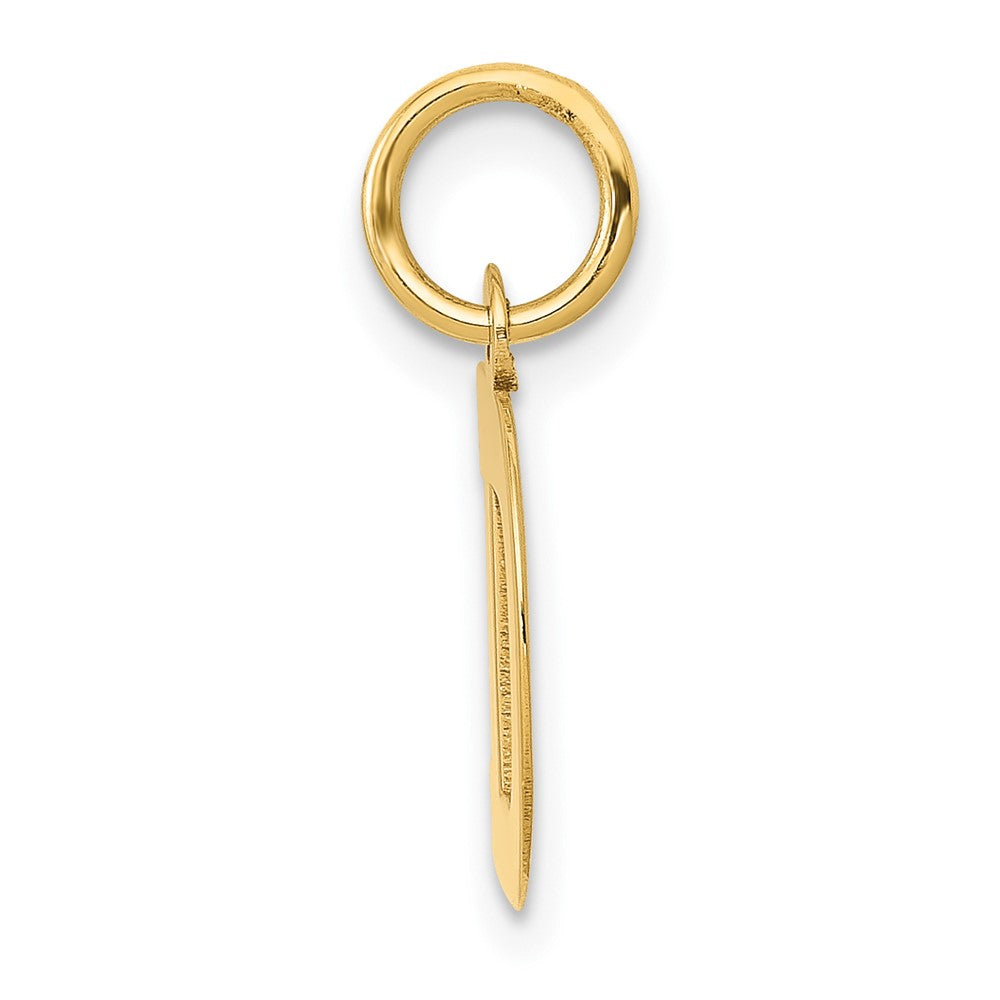 FJC Finejewelers 10 kt Yellow Gold Small Block Initial D Charm 18 x 10 mm