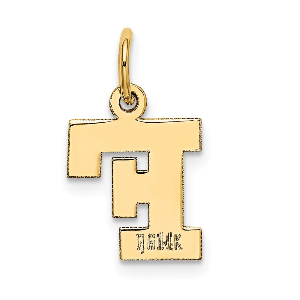 FJC Finejewelers 10 kt Yellow Gold Small Block Initial F Charm 18 x 12 mm