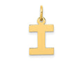 FJC Finejewelers 10 kt Yellow Gold Small Block Initial I Charm 18 x 12 mm