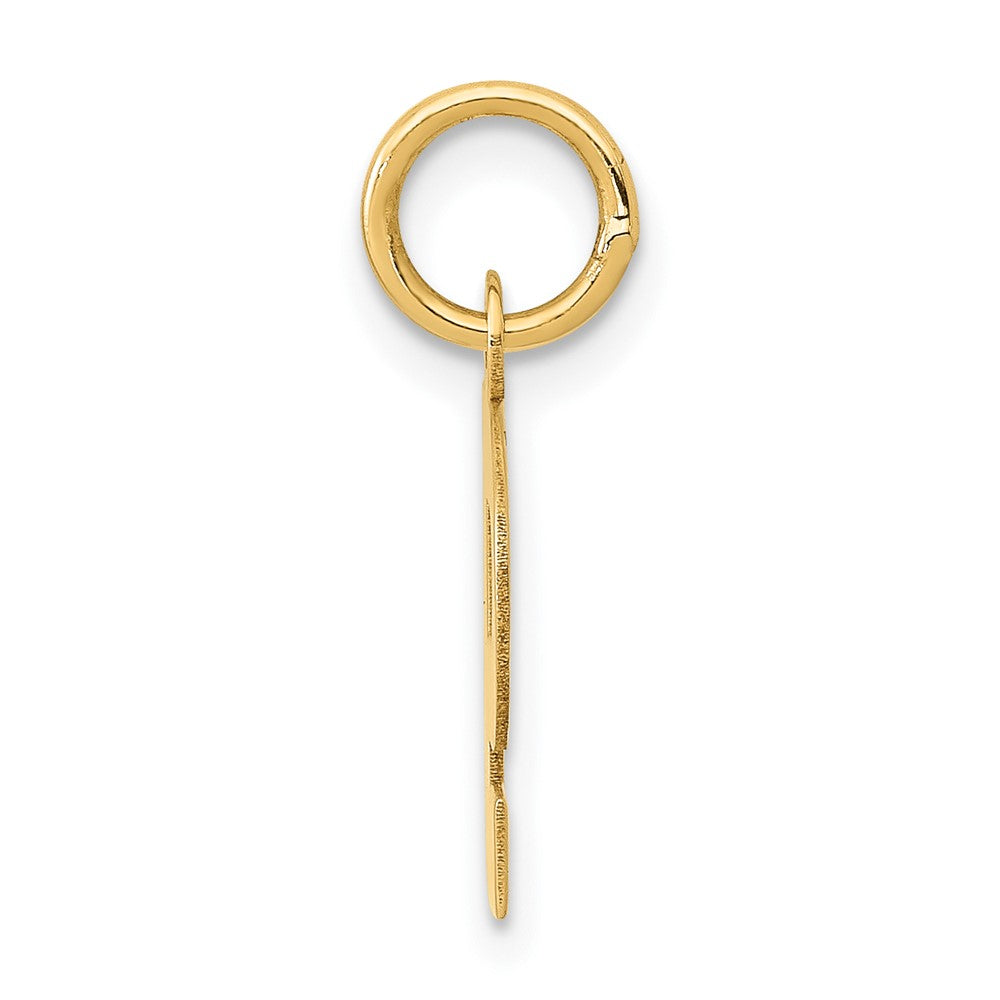 FJC Finejewelers 10 kt Yellow Gold Small Block Initial P Charm 18 x 12 mm