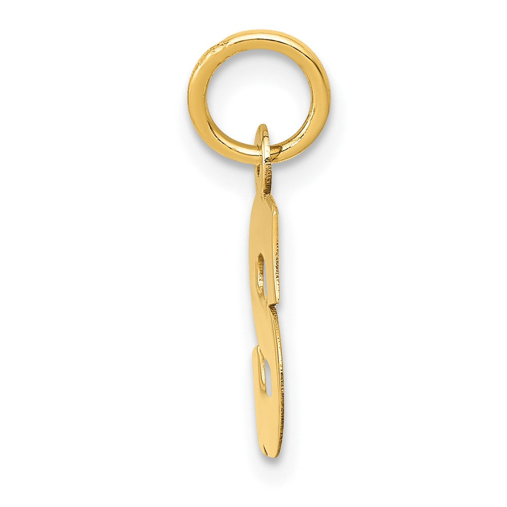 FJC Finejewelers 10 kt Yellow Gold Small Block Initial S Charm 18 x 12 mm