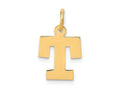 FJC Finejewelers 10 kt Yellow Gold Small Block Initial T Charm 18 x 12 mm