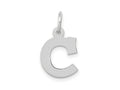FJC Finejewelers 10 kt White Gold Small Block Initial C Charm 18 mm x 10 mm