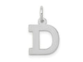 FJC Finejewelers 10 kt White Gold Small Block Initial D Charm 18 mm x 10 mm