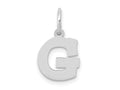 FJC Finejewelers 10 kt White Gold Small Block Initial G Charm 18 mm x 12 mm