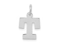 FJC Finejewelers 10 kt White Gold Small Block Initial T Charm 18 mm x 12 mm
