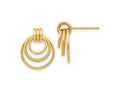 FJC Finejewelers 10 kt Yellow Gold Dangle Polished and Twisted Fancy Post Earrings 17 mm x 15 mm