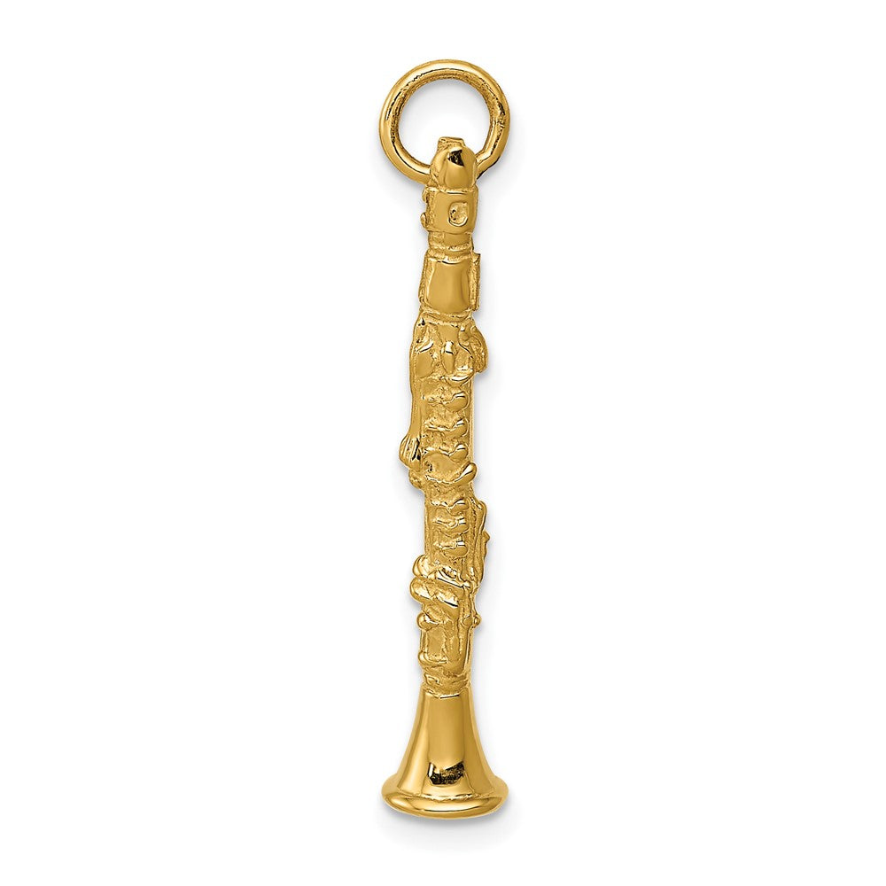 FJC Finejewelers 10 kt Yellow Gold 3-D Clarinet Charm 30 x 6 mm