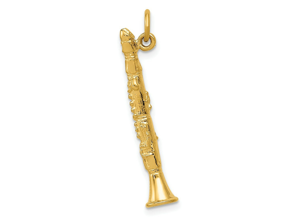 FJC Finejewelers 10 kt Yellow Gold 3-D Clarinet Charm 30 x 6 mm
