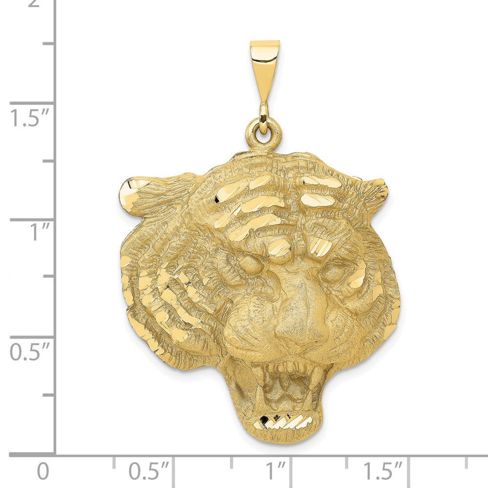 FJC Finejewelers 10 kt Yellow Gold Tigers Head Charm 45 x 31 mm
