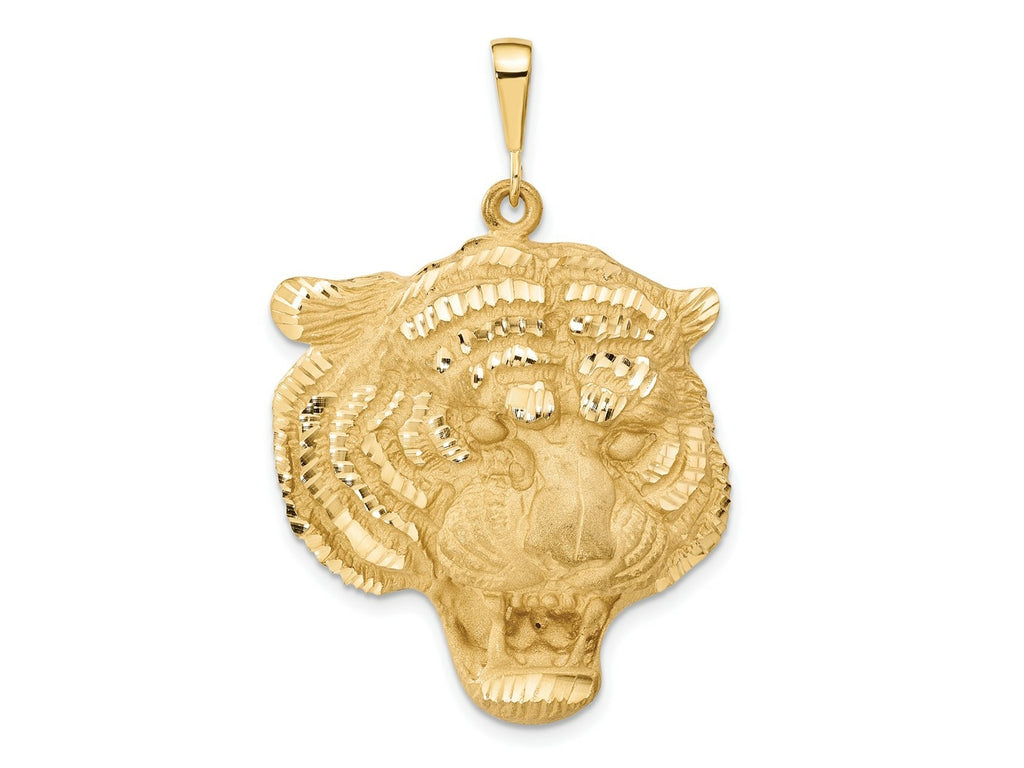 FJC Finejewelers 10 kt Yellow Gold Tigers Head Charm 45 x 31 mm