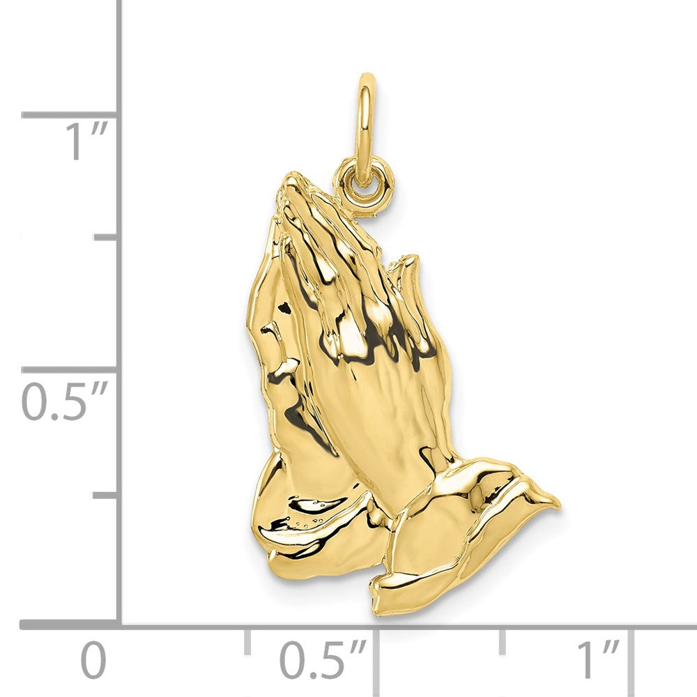 FJC Finejewelers 10 kt Yellow Gold Praying Hands Charm 26 x 15 mm