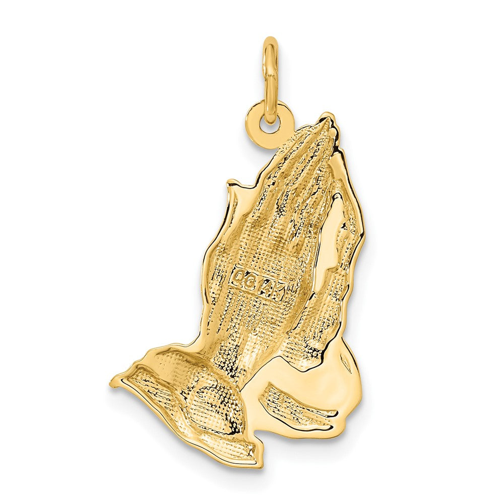 FJC Finejewelers 10 kt Yellow Gold Praying Hands Charm 26 x 15 mm
