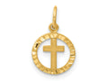 FJC Finejewelers 10 kt Yellow Gold Eternal Life Cross Charm 19 x 11 mm