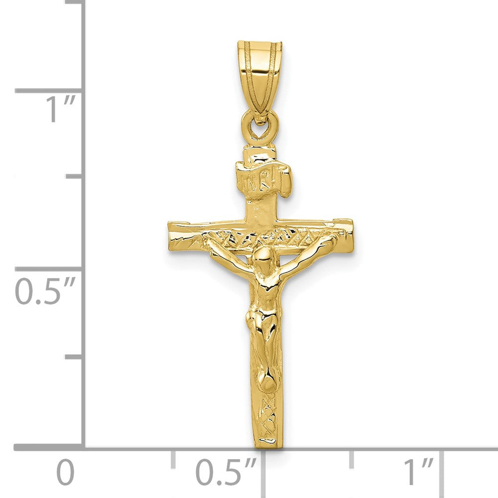 FJC Finejewelers 10 kt Yellow Gold INRI Crucifix Charm 31 x 13 mm