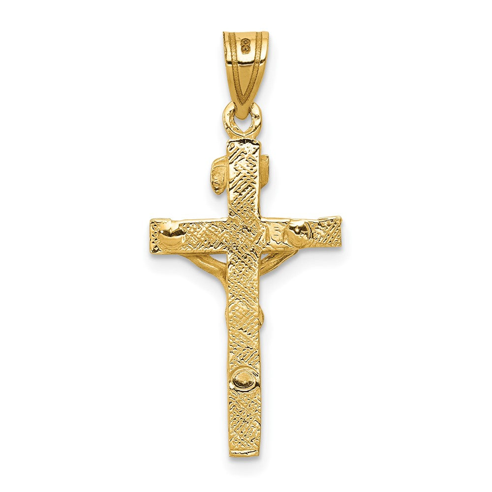 FJC Finejewelers 10 kt Yellow Gold INRI Crucifix Charm 31 x 13 mm