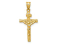 FJC Finejewelers 10 kt Yellow Gold INRI Crucifix Charm 31 x 13 mm