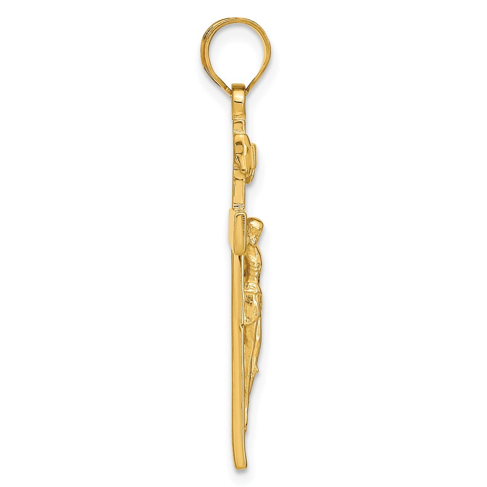 FJC Finejewelers 10 kt Yellow Gold INRI Crucifix Charm 39 x 17 mm