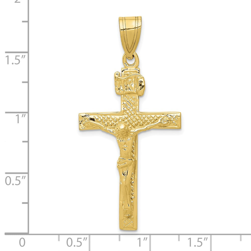 FJC Finejewelers 10 kt Yellow Gold INRI Crucifix Charm 47 x 21 mm