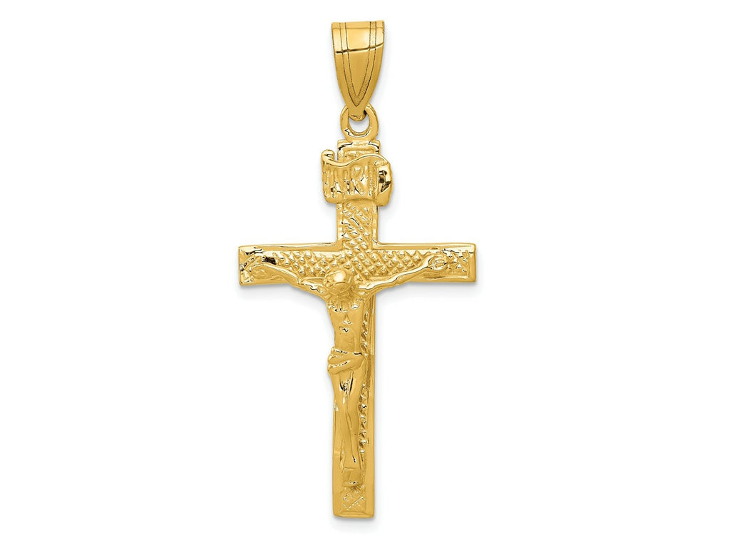 FJC Finejewelers 10 kt Yellow Gold INRI Crucifix Charm 47 x 21 mm