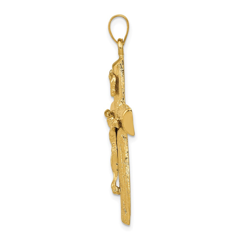 FJC Finejewelers 10 kt Yellow Gold Crucifix Charm 45 x 24 mm