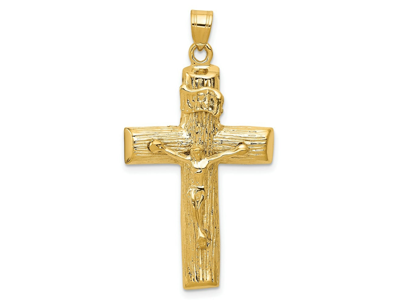 FJC Finejewelers 10 kt Yellow Gold Crucifix Charm 45 x 24 mm