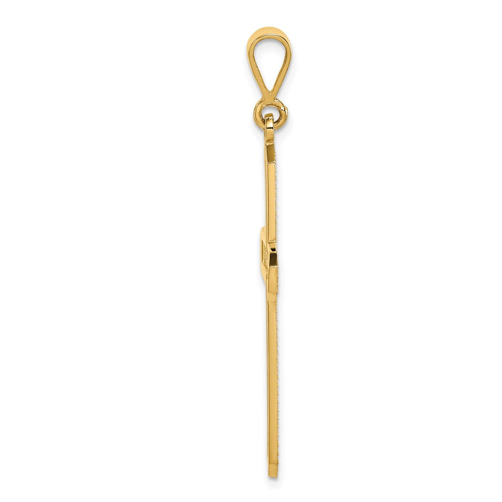 FJC Finejewelers 10 kt Yellow Gold Cross Charm 48 x 21 mm