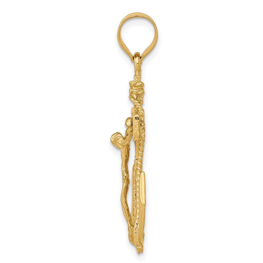 FJC Finejewelers 10 kt Yellow Gold Mariners Cross Charm 36 x 21 mm