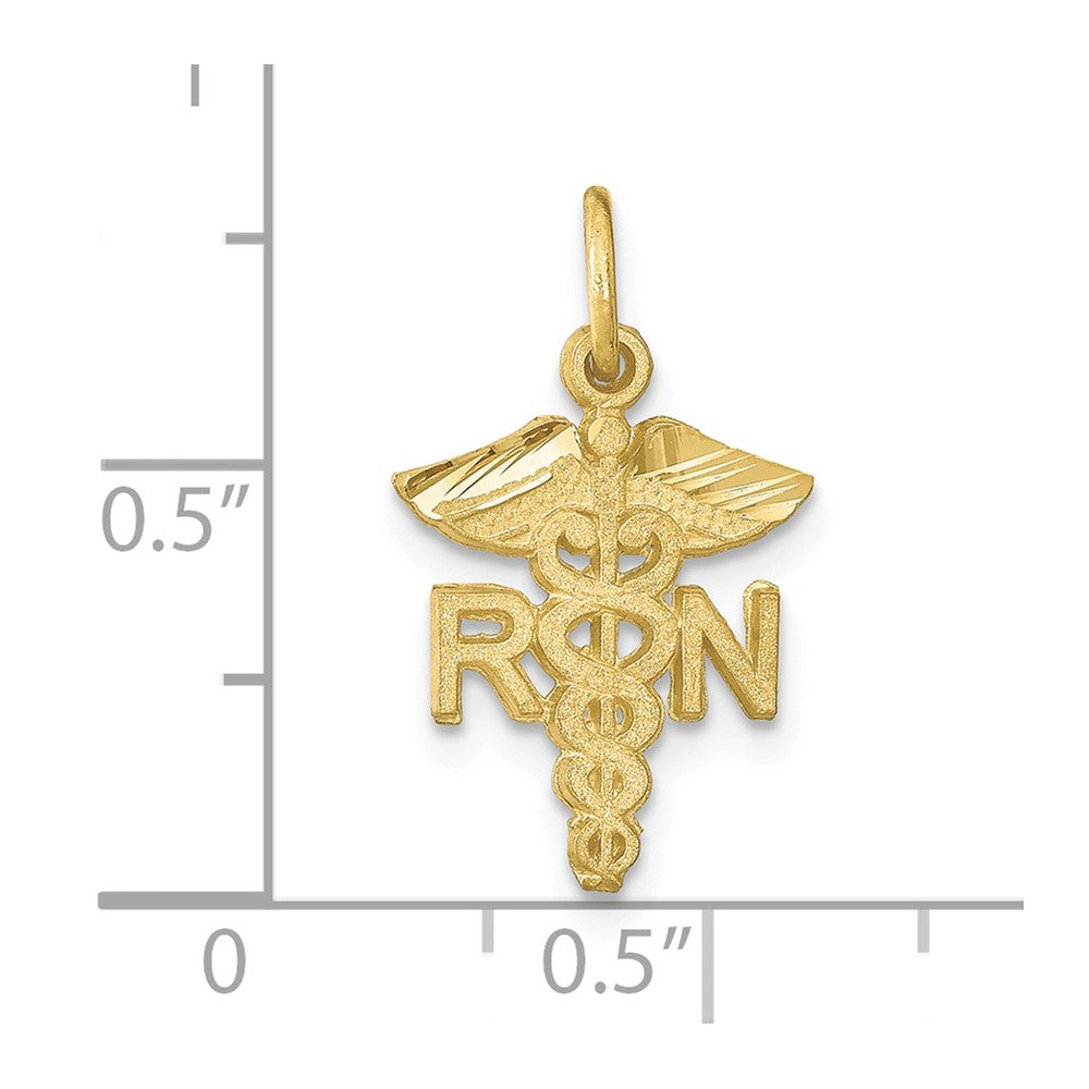 FJC Finejewelers 10 kt Yellow Gold Nurse Charm 20 x 12 mm