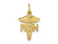 FJC Finejewelers 10 kt Yellow Gold Nurse Charm 20 x 12 mm