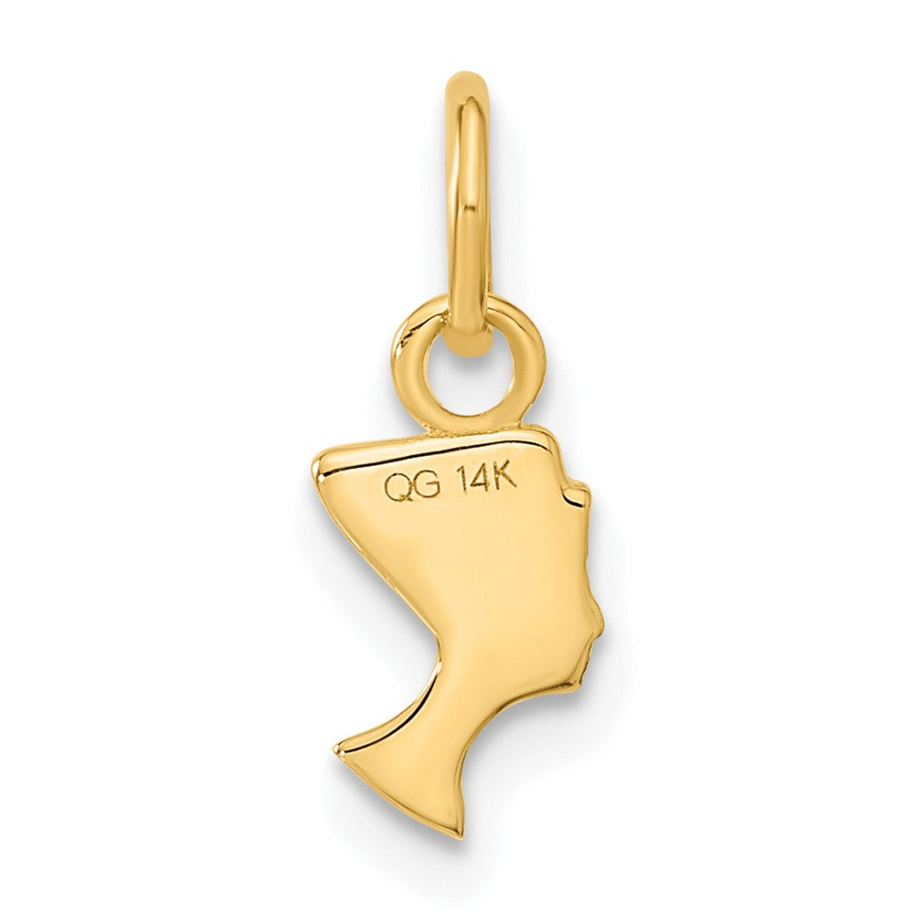 FJC Finejewelers 10 kt Yellow Gold Nefertiti Charm 15 x 6 mm