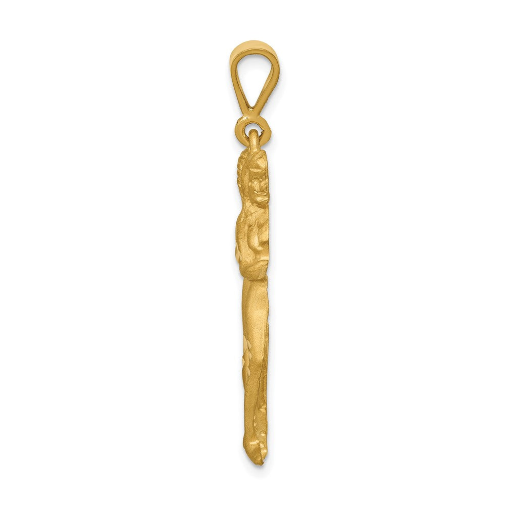 FJC Finejewelers 10 kt Yellow Gold Gemini Zodiac Charm 40 x 15 mm