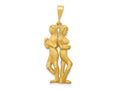 FJC Finejewelers 10 kt Yellow Gold Gemini Zodiac Charm 40 x 15 mm
