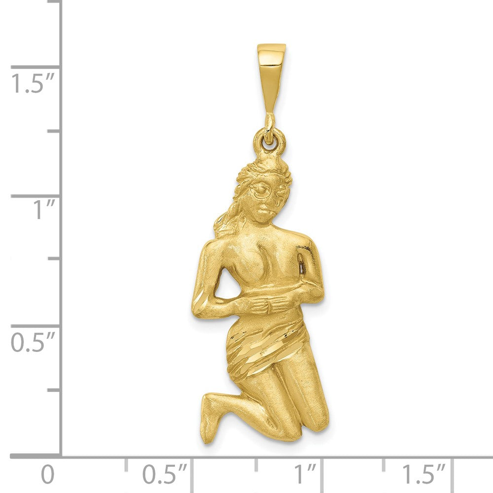 FJC Finejewelers 10 kt Yellow Gold Virgo Zodiac Charm 40 x 12 mm