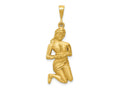 FJC Finejewelers 10 kt Yellow Gold Virgo Zodiac Charm 40 x 12 mm