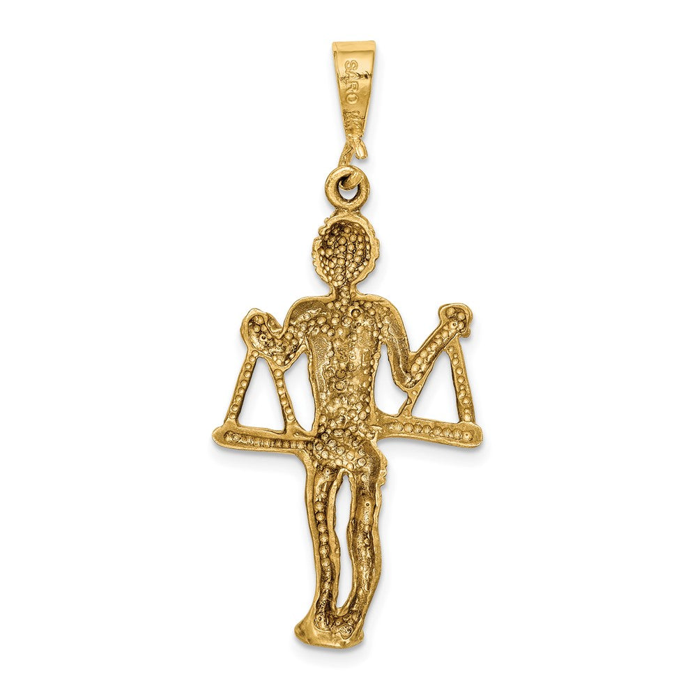 FJC Finejewelers 10 kt Yellow Gold Libra Zodiac Charm 42 x 20 mm
