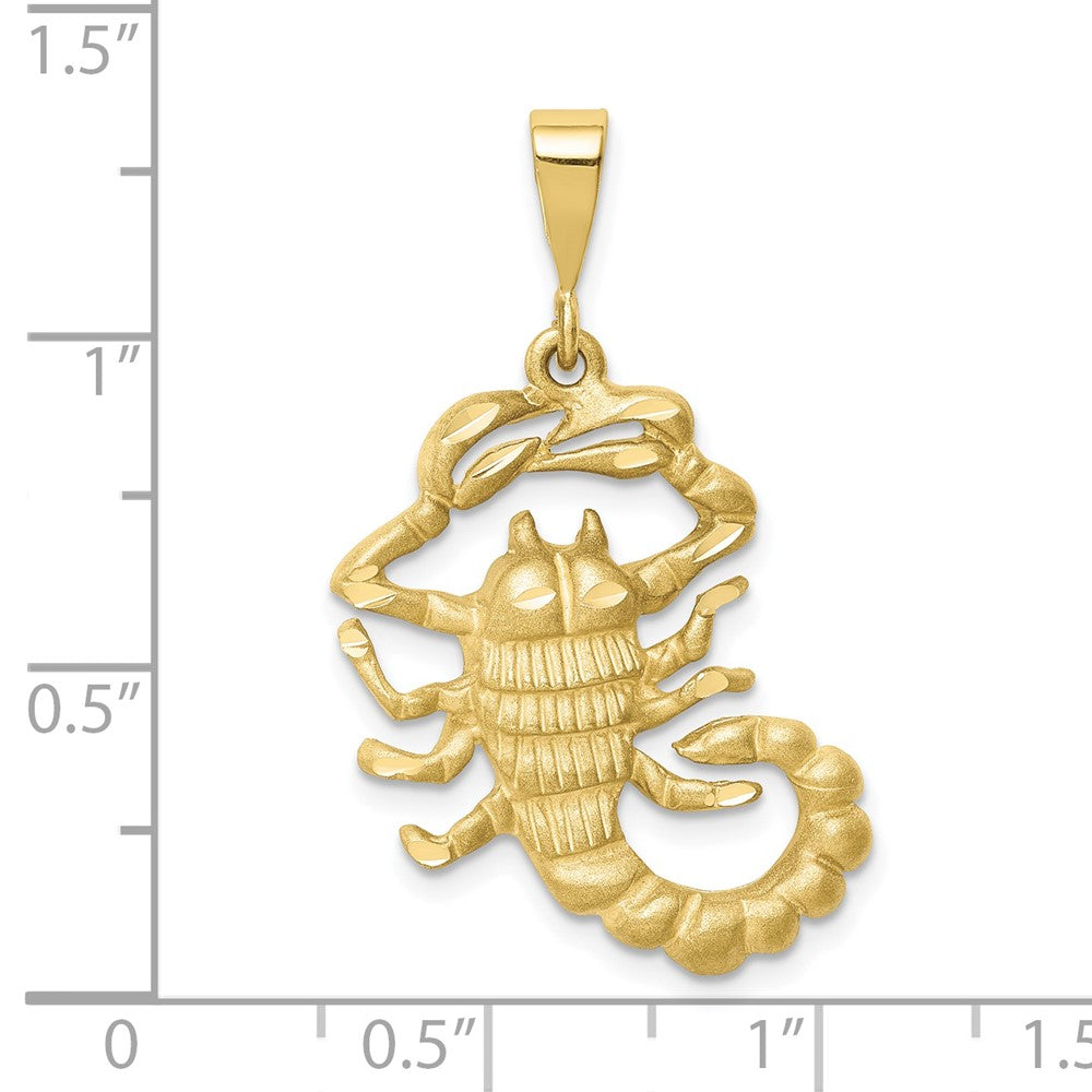 FJC Finejewelers 10 kt Yellow Gold Scorpio Zodiac Charm 35 x 20 mm