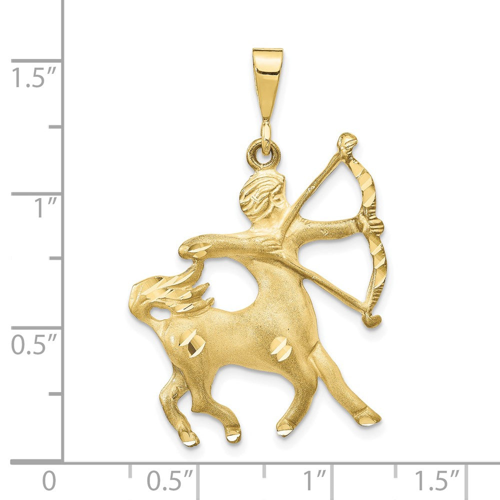 FJC Finejewelers 10 kt Yellow Gold Sagittarius Zodiac Charm 40 x 25 mm