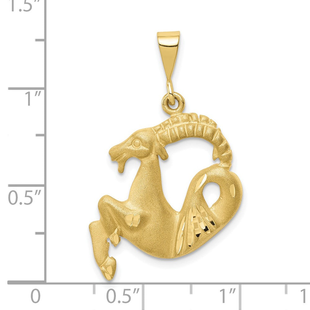 FJC Finejewelers 10 kt Yellow Gold Capricorn Zodiac Charm 30 x 20 mm