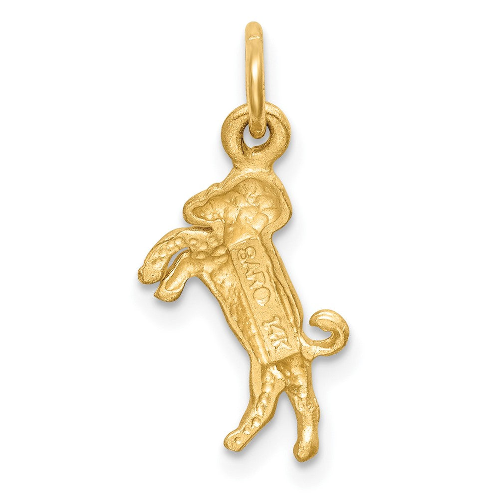 FJC Finejewelers 10 kt Yellow Gold Satin Aries Zodiac Charm 20 x 8 mm
