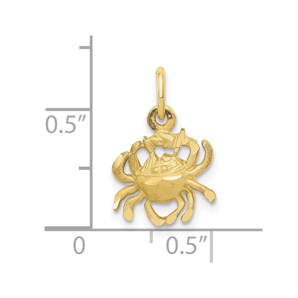 FJC Finejewelers 10 kt Yellow Gold Cancer Zodiac Charm 20 x 10 mm