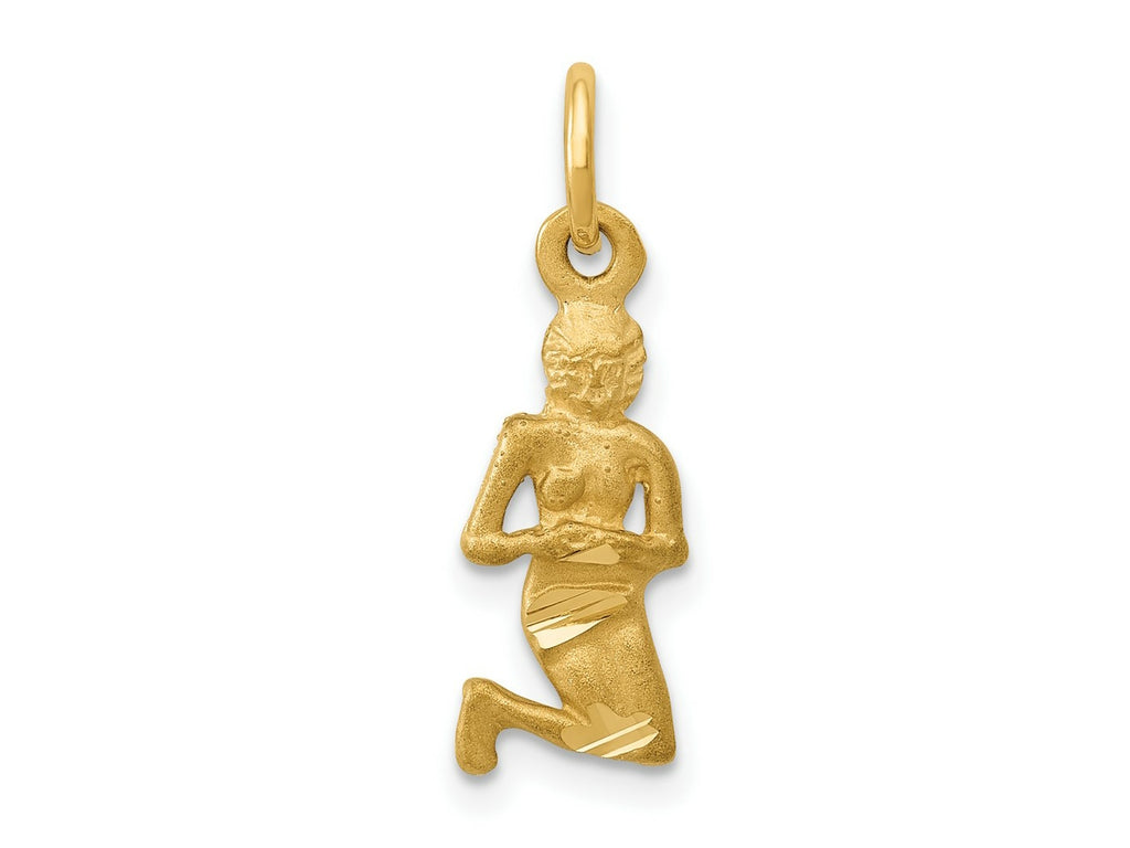 FJC Finejewelers 10 kt Yellow Gold Virgo Zodiac Charm 22 x 8 mm