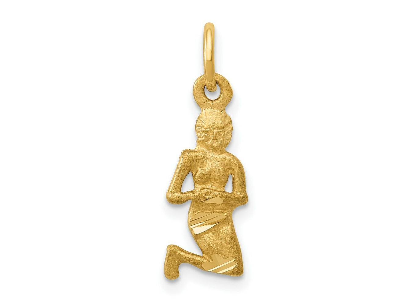FJC Finejewelers 10 kt Yellow Gold Virgo Zodiac Charm 22 x 8 mm