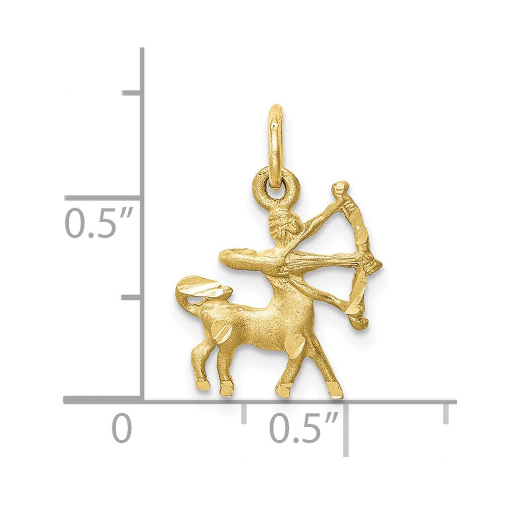 FJC Finejewelers 10 kt Yellow Gold Sagittarius Zodiac Charm 22 x 12 mm