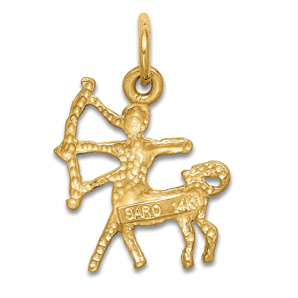 FJC Finejewelers 10 kt Yellow Gold Sagittarius Zodiac Charm 22 x 12 mm